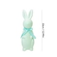 thumbnail image 2 of JuWDoc Bunny Decor Easter Table Decorations Flocked Bunny Easter Decorations Pastel Bunnies Figurines with Bow for Spring Easter Home Office Party Table Centerpiece Decoration 12.99IN, 2 of 2