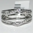 thumbnail image 3 of 2Ct Round Cut Lab Created Diamond Enhancer Engagement Ring 14K White Gold Plated, 3 of 3