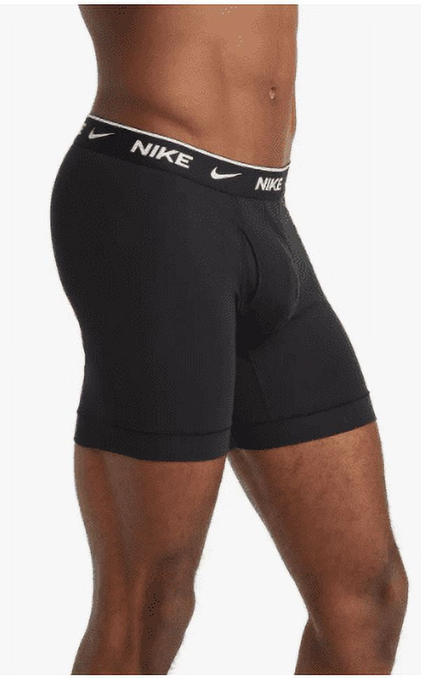 Men's Nike KE1107 Everyday Stretch Boxer Briefs w/ Fly - 3 Pack (Black S)