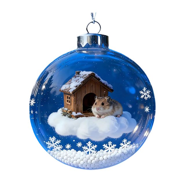 Adorno navideño de rana, colgante acrílico plano en 2D, decoración para árboles con motivos de la fauna silvestre, decoración festiva para habitaciones, regalos significativos para niños