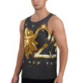 thumbnail image 2 of Cauagu 2025 Happy New Year 1 Print Men's Sleeveless Muscle Shirts,Tank Tops Quick Dry Workout Tank Top Gym Muscle Tee Fitness Bodybuilding T Shirt for Men-Medium, 2 of 7