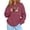 Brick Red, variant on Women's Loose Hoodie Long Sleeve Pet Carrier Blue Sweatshirt Women Clothing with Dog Pocket 3XL