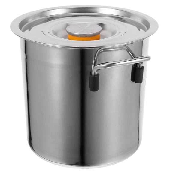 OULII Large Capacity Stainless Steel Soup Pot with Lid Easy to Clean and Handle