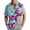 Hot Pink, variant on Men's Short Sleeve Tropical Print Shirt for Everyday Casual Comfort Breathable Button Down Summer Outdoors