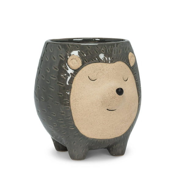 Abbott Collection 27-CRITTER-187 Tall Hedgehog Planter, Grey