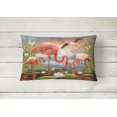 thumbnail image 2 of PRS4054PW1216 Coussin Décoratif en Toile Flamants Roses 12 x 3 x 16 Po, 2 of 4