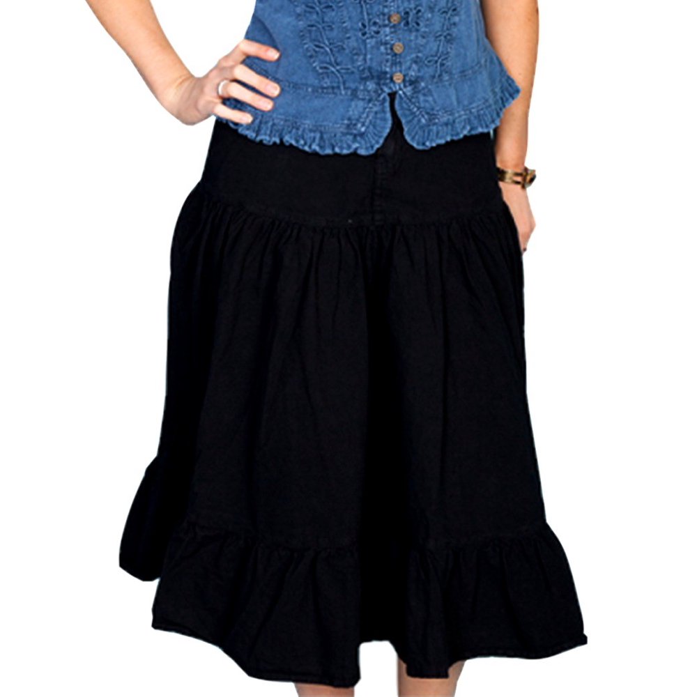 Scully Leather Scully Western Skirt Womens Cotton 5Pocket Jean Style