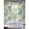 thumbnail image 2 of Blueberrys Leaves Sheer Curtains 72 Inch Length 2 Panels Set, Farmhouse Retro Botanical Plants Voile Window Treatment Rod Pocket Curtains Sheers Drapes for Bedroom/Living Room/Kitchen 52"x72"x2, 2 of 7