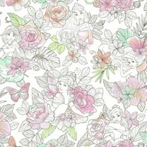 Disney Princess Royal Floral Peel and Stick Wallpaper