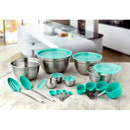 Better Homes and Gardens 23-Piece Gadget and Utensil Set, Teal