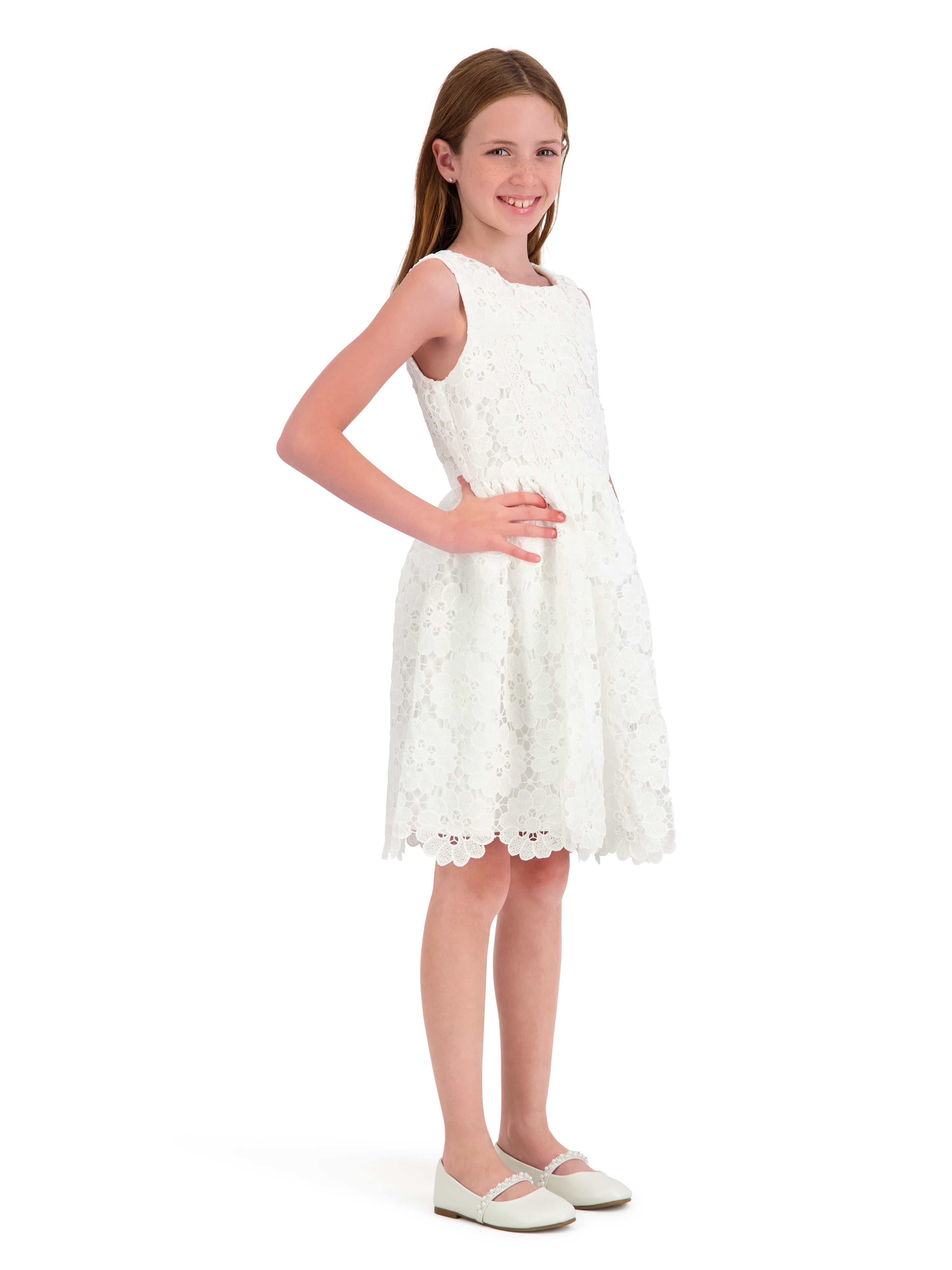 Kensie Girl Sleeveless Lace Fit and Flare Dress, Sizes 4-16