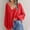 Red, variant on WXLWZYWL Womens Long Sleeve Sweatshirts Oversized, Tunic Loose Fit V Neck Shirts, Lightweight Casual Basic Tees