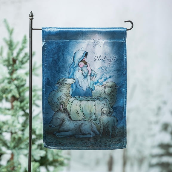 Evergreen Silent Night Lustre Garden Flag 12 x 18 Inches Indoor Outdoor Decor