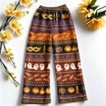 thumbnail image 5 of QWKLEAJ Halloween Pajama Pants Women Loose Fit Lounge Pants Pumpkin Cat Print Sleepwear Elastic Waist Casual Home Trousers Party Bottoms Long Pyjamas Comfy Loungewear Holiday Themed Nightwear, 5 of 6