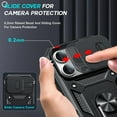 thumbnail image 4 of Case For iPhone 16 15 14 13 12 11 Pro XS Max XR Plus Camera Slide Military Grade Armor Protection 360 Degree Rotate Armor Cover tzw, 4 of 6