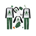 thumbnail image 1 of Bellella Pyjamas Assortis pour Maman Papa Enfant Ensemble de Nuit Manches Longues Vert Enfant-8-9 Ans, 1 of 9
