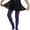 Black/Purple, variant on ToBeInStyle Girl's Striped Opaque Tights - White/Red - 1-3 Years