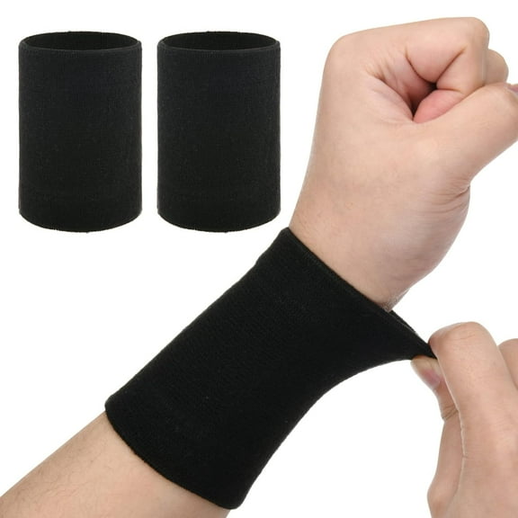 1 Pair Compression Wrist Sleeve Nylon Brace Wraps Supports Elastic Wristbands for Wrist Protect Pain Relief in Typing Running Basketball Volleyball Golf Playing