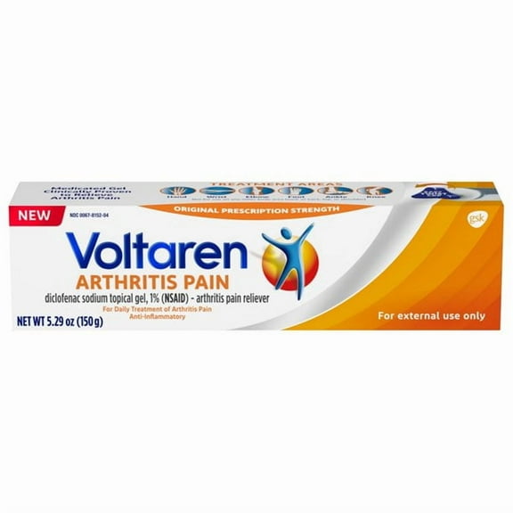 Voltaren Arthritis Pain Relief Gel, 1% Diclofenac Sodium Topical NSAID, Original Prescription Strength, 5.29 oz