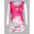 thumbnail image 2 of Camiseta Navideño Talla Extra Estampado Alce Copo de Nieve Rosegal Mangas largas de talla grande, 2 of 5