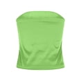 thumbnail image 5 of FRSASU Womens Tube Tops Non Slip Trend Backless Strapless Shirts Slim Fit Going Out Vest Tops Army Green, 5 of 8