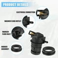 thumbnail image 3 of Unique Bargains Car Windshield Washer Motor Pump Replacement Fit for HONDA CIVIC 2006-2011 Black, 3 of 6