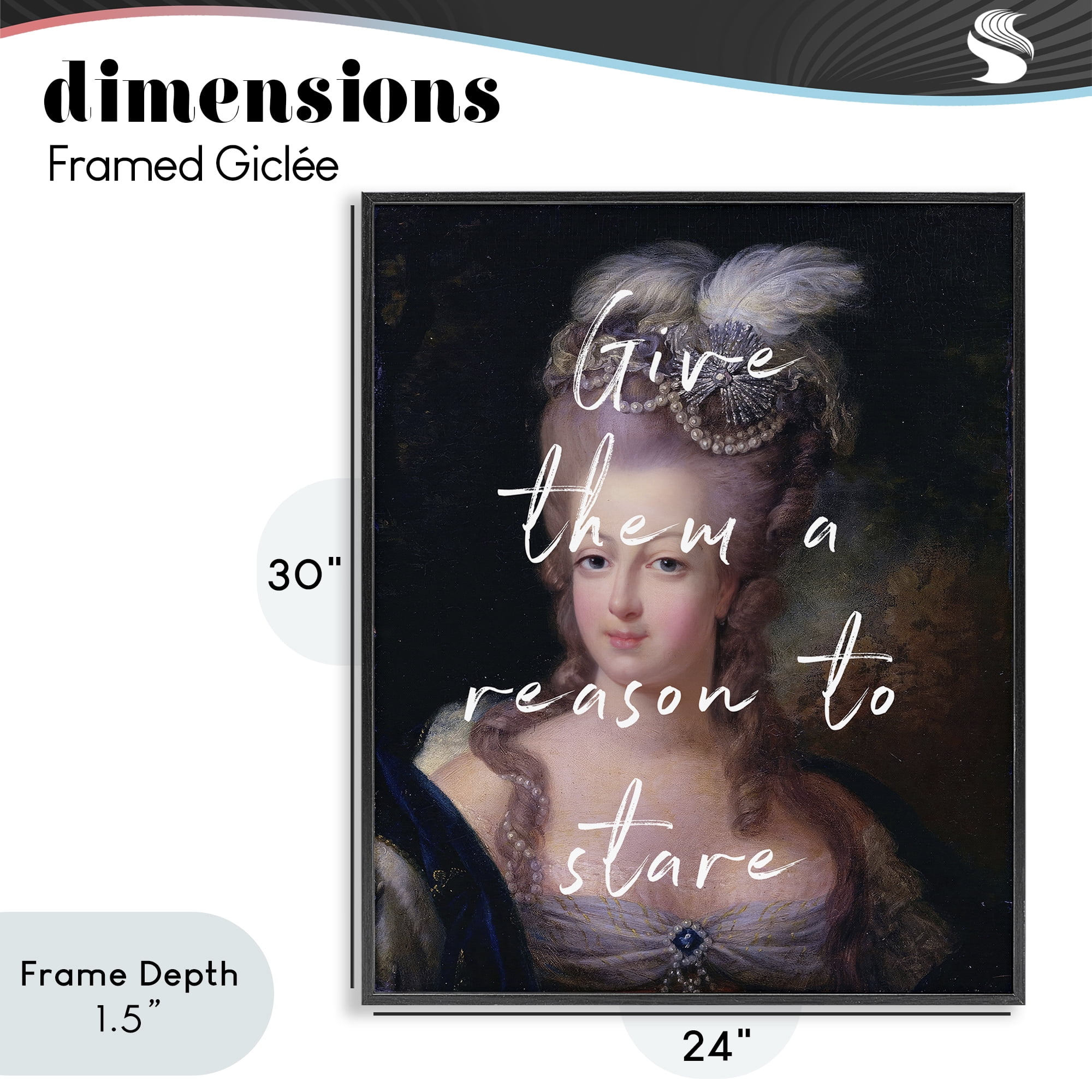 Stupell Industries Give Them A Reason To Stare Black Framed Giclee Art, design by Tina LeCour