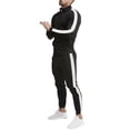 thumbnail image 2 of Men's Tracksuits 2 Piece Outfits Sweatsuits Long Sleeve Track Suits Athletic Full Zip Hoodies and Sweatpants Active Sports Sets for Men Black L, 2 of 5