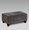 Gray 582, variant on Faux Leather Ottoman with Nailheads for Living Room, Espresso Bun Feet Accent Stool 34x25x20.5