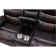 thumbnail image 5 of Benjara Asher 74" Loveseat with Dual Recliners- Console- Brown Faux Leather, 5 of 6