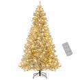 thumbnail image 1 of Costway 8 FT Snow-flocked Artificial Christmas Tree with 81 Sphere Lights 450 LED Lights, 1 of 10