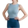 thumbnail image 1 of Yuyuzo Débardeurs d'Entraînement pour Femmes Col Rond Crop Tops Basiques Course Gym Yoga Soutiens-Gorge Sport Sorties, 1 of 7