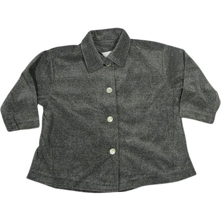- Mulberribush Girls Long Sleeve Velour Button Down Jacket Cardigan Shirt Top, 26271 charcoal / 3T
