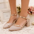 thumbnail image 2 of Aihuaihua Women's High Heel Ankle Strap Closed Toe Dress Shoes for Wedding Party Occasions, 2 of 8