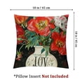 thumbnail image 4 of nygtbtfer 2Pack Red Geranium Flower Throw Pillow Covers Vintage Quote Antique Floral Bloom Cushion Case Decor, Decoration for Sofa White, 4 of 7