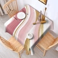 thumbnail image 2 of Pink Gold Marble Pattern Square Tablecloth,Waterproof Square Table Cover,Wipeable Spillproof Washable Table Cover for Home Kitchen Party Decor 52"x52"(132x132cm), 2 of 6