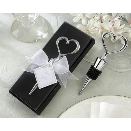 Kate Aspen Heart Bottle Stopper in Showcase Display Box - Set of 6 - Guest Gift, Party Favor or Decorations for Weddings, Bridal Showers, Baby Showers & More