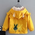 thumbnail image 4 of Spazoro Toddlers Girls Outwear Jackets, Casual Hooded Warm Cute Winter Coats for Girls Yellow Size 90 9 Months, 4 of 4