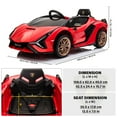 thumbnail image 4 of VOLTZ TOYS Lamborghini SIAN FKP 37 12V Ride on Car with Scissor Doors and Remote Control, Licensed - Red, 4 of 7