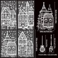 thumbnail image 2 of 15.7 * 27.5'' Large Christmas Window Stickers 4 Sheets White House Xmas Window Clings for Glass Decoration Snowman Snowflake Double-Sided Window Decals for Christmas Holiday Party Ornament, 2 of 7