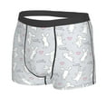 thumbnail image 2 of Wukai Fun Rabbit Print Men’s Underwear Breathable Boxer Briefs,&nbsp;Moisture Wicking & Breathable-, 2 of 7