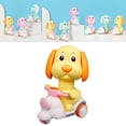 thumbnail image 4 of Juguetes de cuerda con forma de animales para niños, juguetes educativos para perros que se pueden tirar hacia atrás, juguetes para niños pequeños y niños. Amarillo, 4 of 9