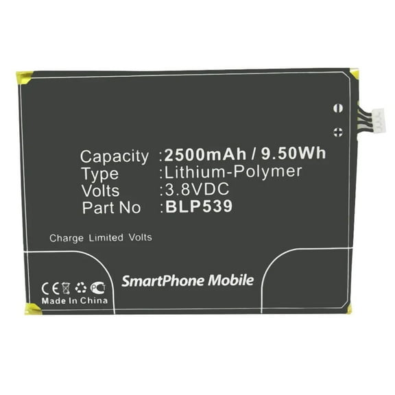 Batteries N Accessories BNA-WB-P3509 Cell Phone Battery - Li-Pol, 3.8V, 2500 mAh, Ultra High Capacity Battery - Replacement for OPPO BLP539 Battery