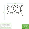thumbnail image 2 of Achla Designs 24" W Black Wrought Iron Scroll Border Fence Section (Set of 4), Powder Coated Finish, 2 of 2