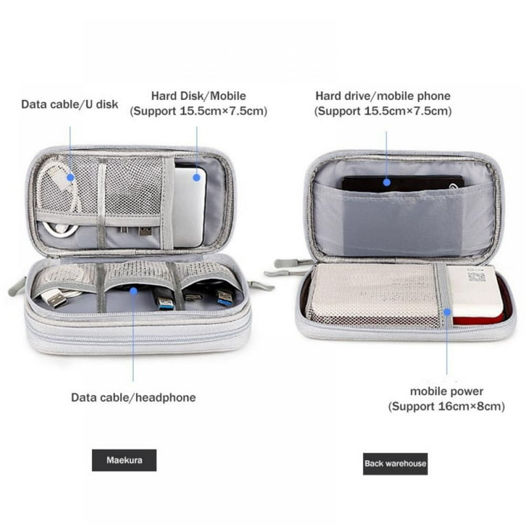 Small Electronic Organizer Cable Bag, Travel Portable Electr