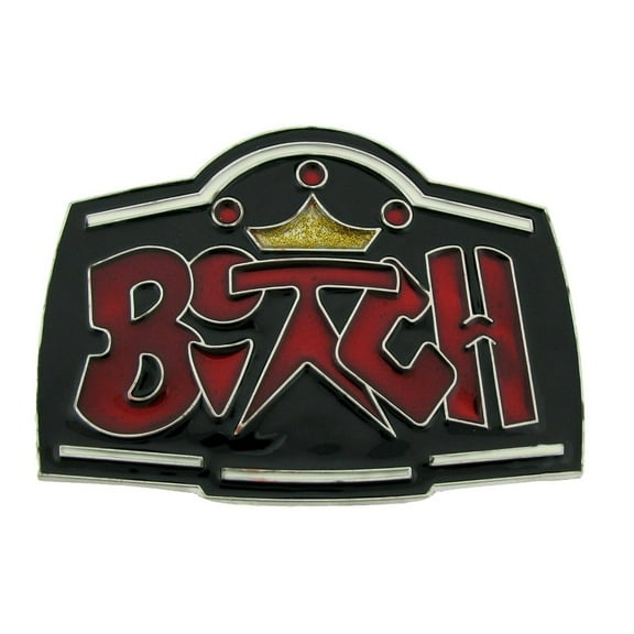 Text Itch Belt Buckle Multicolored Slur