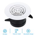 thumbnail image 3 of Unique Bargains 3 Inch Round Air Vent 2pcs Adjustable Ceiling Diffuser Grill Cover ABS Louver Soffit Vent with Screen, 3 of 5