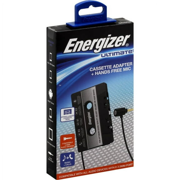 Energizer 05598 - Cassette Adapter with Microphone (ENG-UCASTMIC)