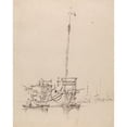 thumbnail image 3 of George Chinnery 12x14 Black Modern Framed Museum Art Print Titled - A Chinese Junk, 3 of 5