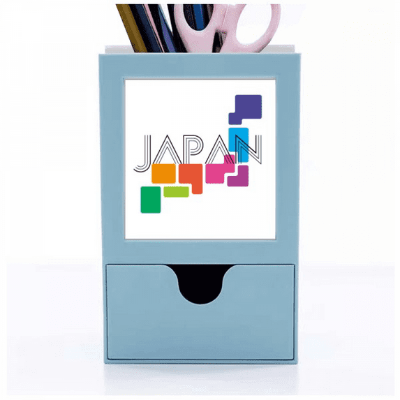 Map Tokyo Games Japan Art Deco Fashion Desk Supplies Organizer Pen Holder Card